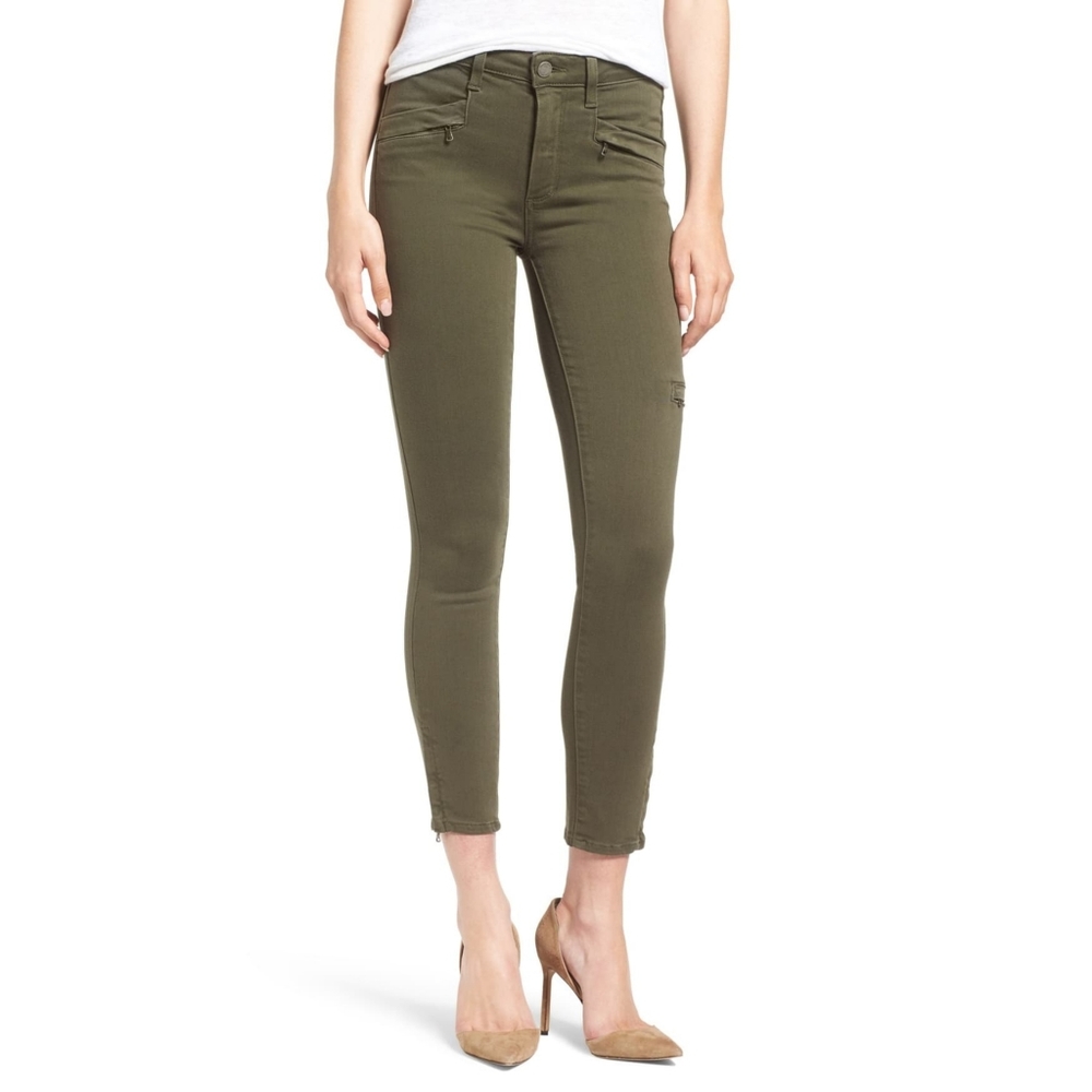 Paige > 'Daryn' High Rise Ankle Zip Skinny…